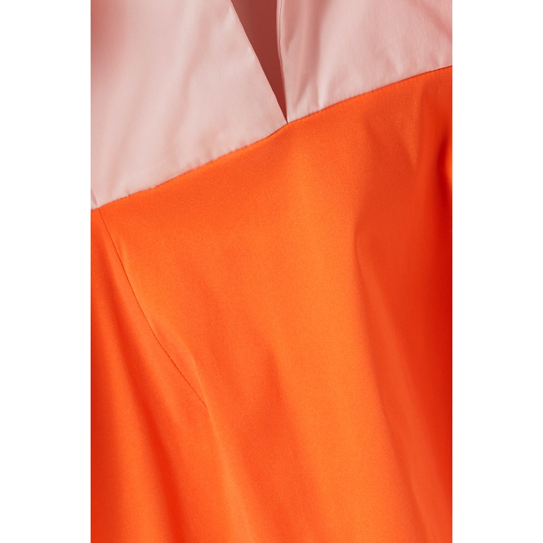 BERNADETTE - Claire Colour-block Mini Dress in Cotton-poplin & Taffeta
