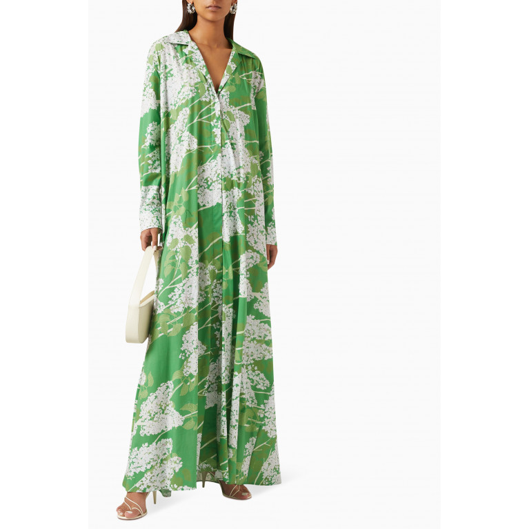 BERNADETTE - Gregory Printed Maxi Dress in Cotton