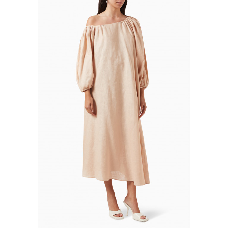 BERNADETTE - The Raquel Midi Dress in Linen