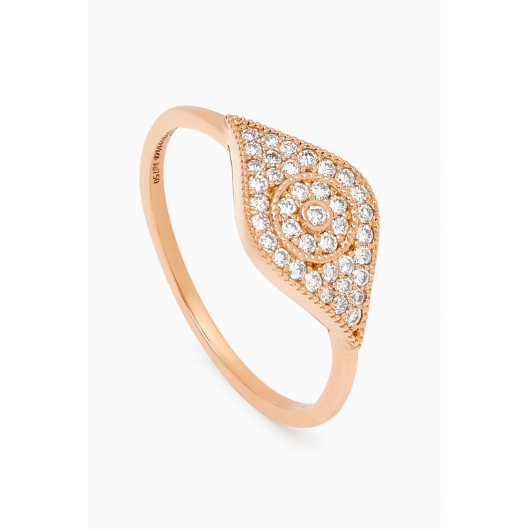 Samra - Barq Diamond Ring in 18kt Rose Gold