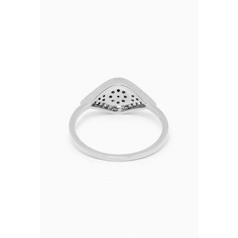 Samra - Barq Diamond Ring in 18kt White Gold Silver
