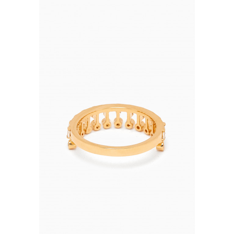 Samra - Barq Baguette Diamond Ring in 18kt Gold Yellow