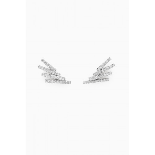 Samra - Barq Diamond Earrings in 18kt White Gold