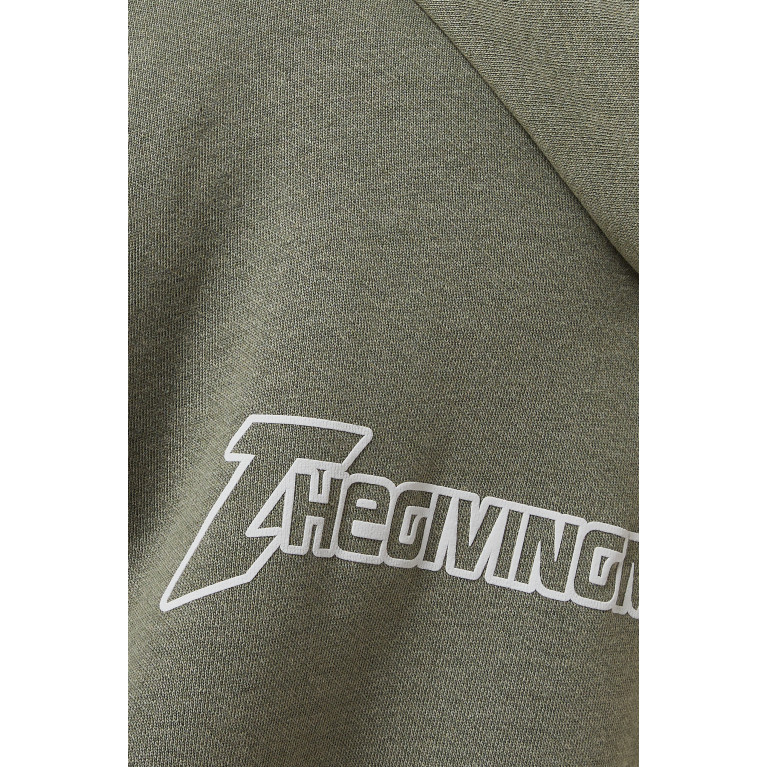 The Giving Movement - Washed Oversized Zip Hoodie in Organic Cotton Green