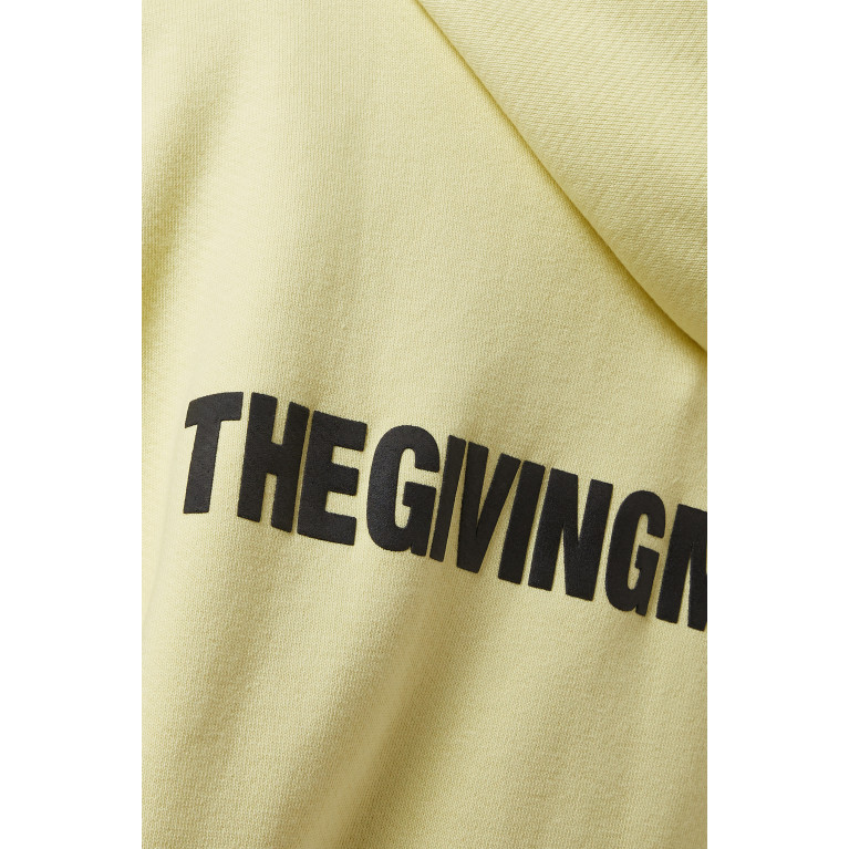 The Giving Movement - Oversized Zip Hoodie in Organic Cotton-blend Yellow