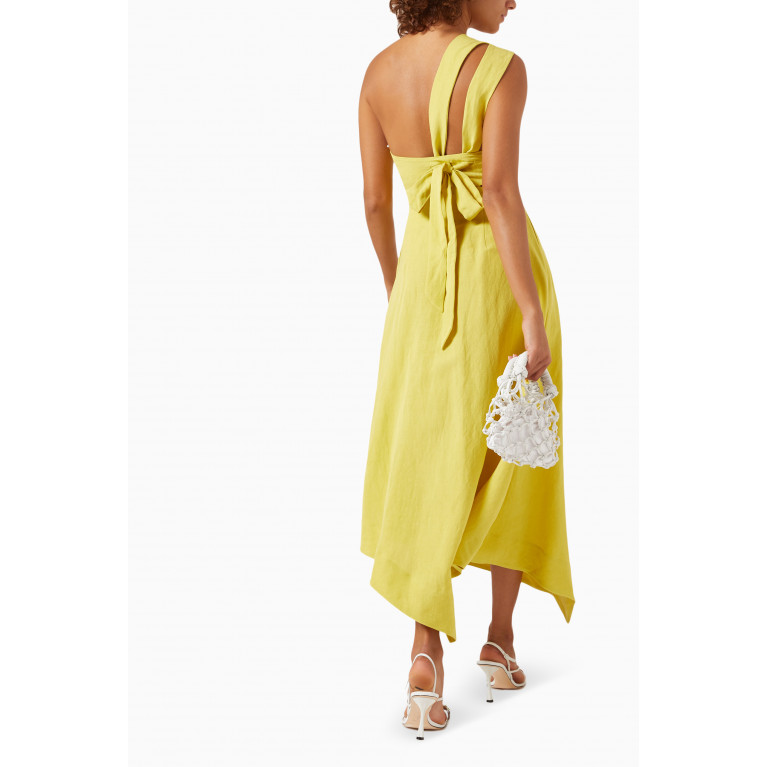 Aniic - Gracie Asymmetrical Midi Dress in Viscose-blend