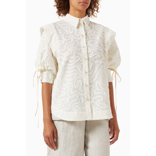 Aniic - Gardener Drawstring Shirt in Cotton-blend