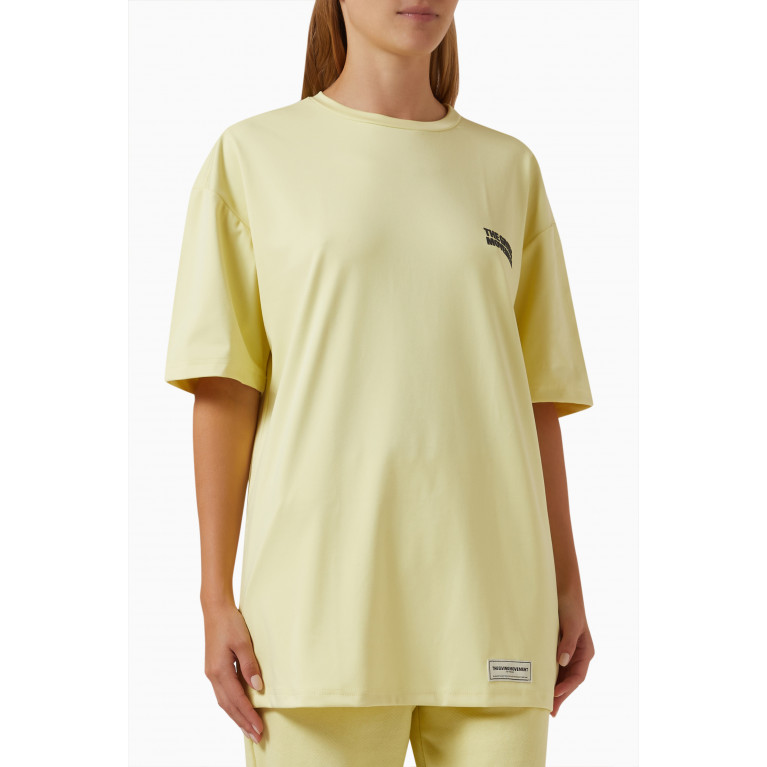 The Giving Movement - Oversized Printed T-shirt in Light Softskin100© Yellow