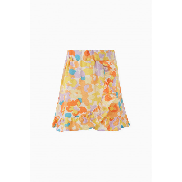 Name It - Floral Skirt in Woven Fabric Orange