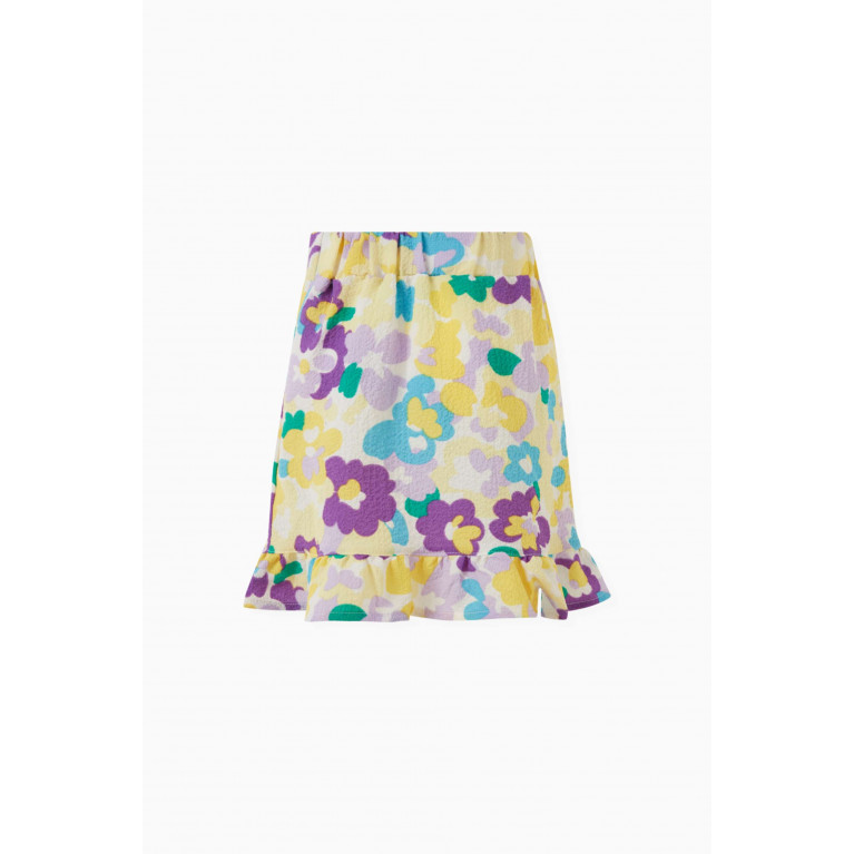 Name It - Floral Skirt in Woven Fabric Pink