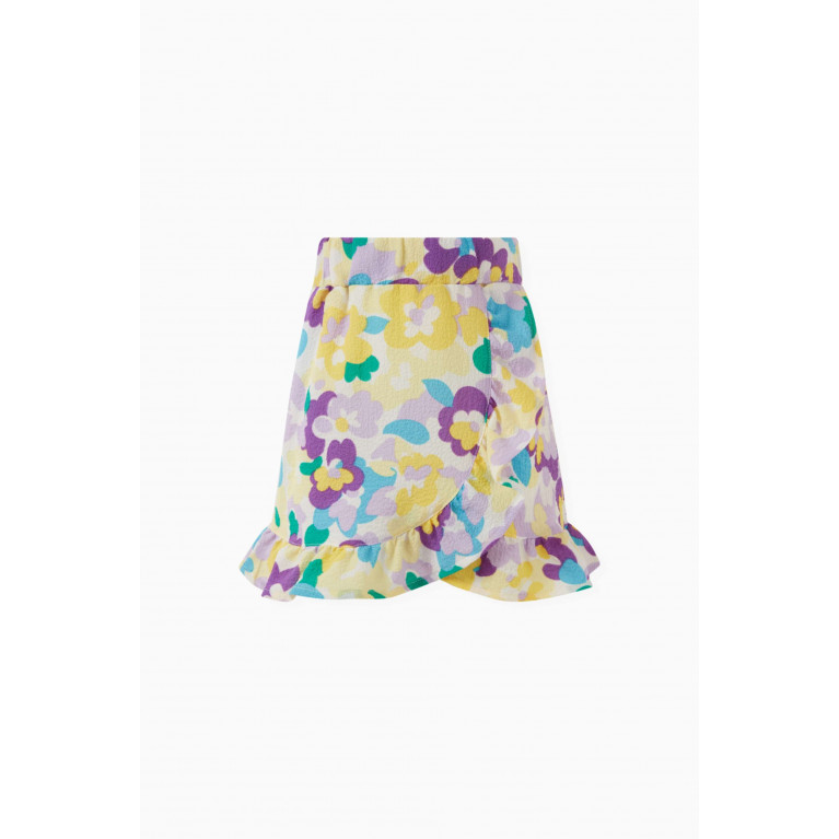 Name It - Floral Skirt in Woven Fabric Pink