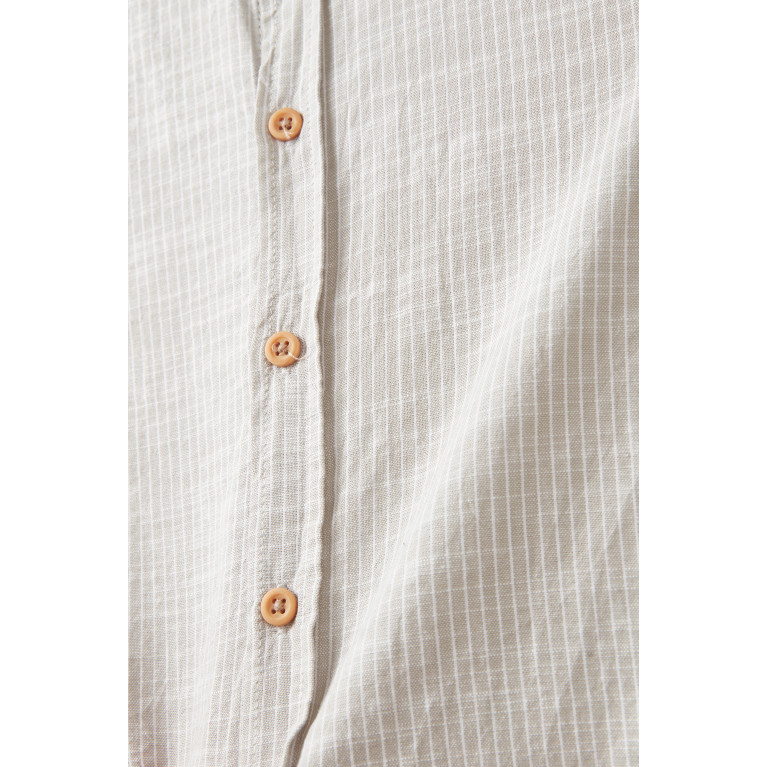 Name It - Striped Shirt in Cotton Green