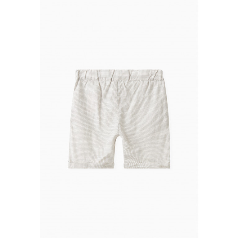 Name It - Striped Shorts in Cotton Green