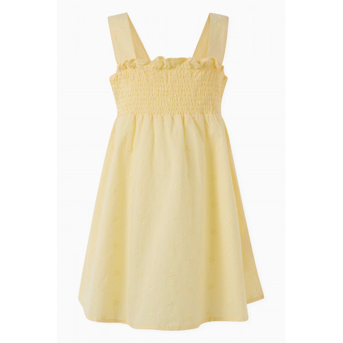 Name It - Smocked Strap Dress in Cotton Neutral