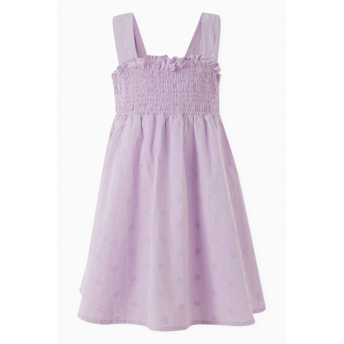 Name It - Smocked Strap Dress in Cotton Pink