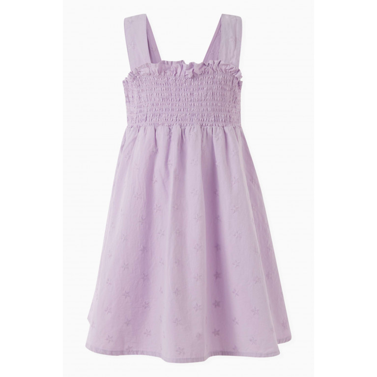 Name It - Smocked Strap Dress in Cotton Pink