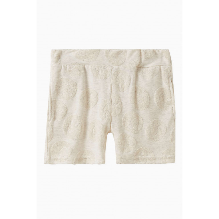 Name It - Smiley Face Shorts in Cotton-blend Neutral