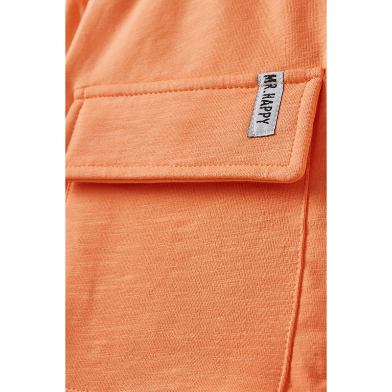 Name It - Flap-pocket Shorts in Cotton Orange