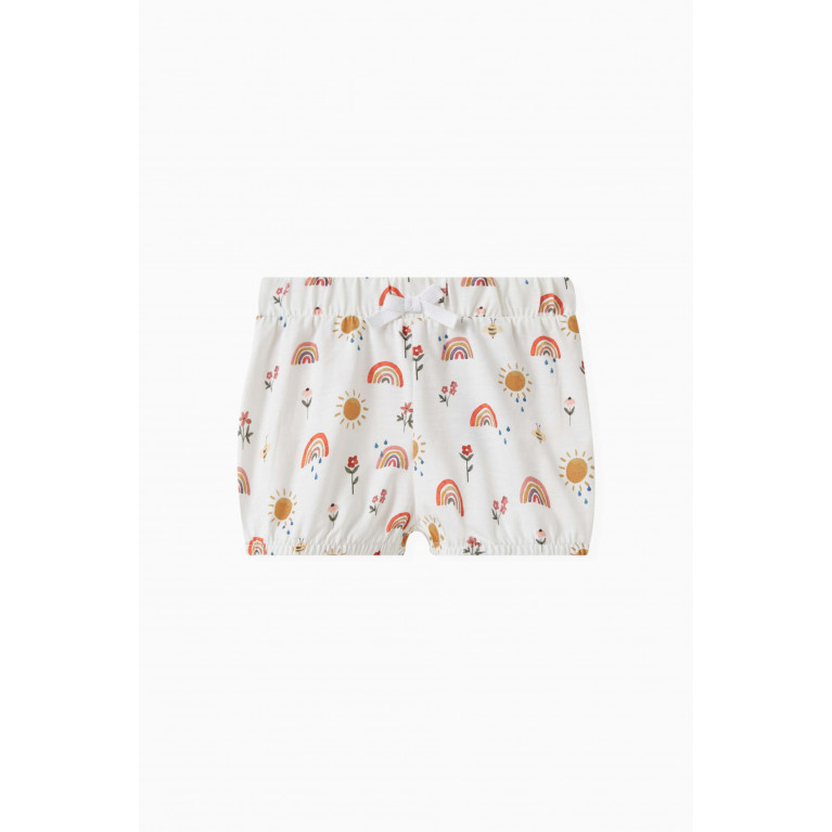 Name It - Graphic-print Shorts in Cotton White