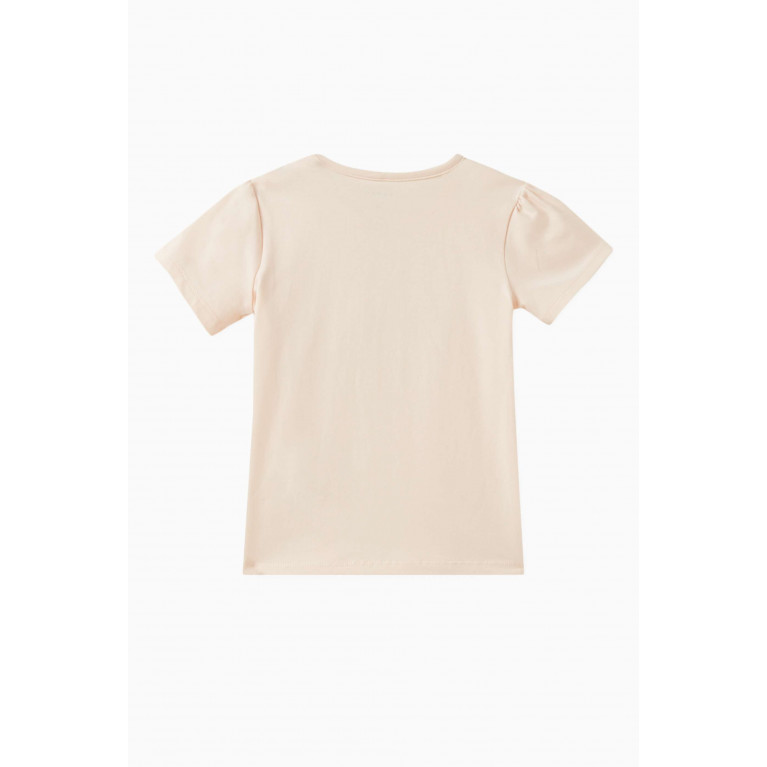 Name It - Sun-embroidered T-shirt in Cotton Pink