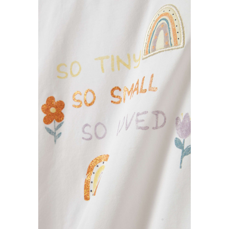 Name It - Sun-embroidered T-shirt in Cotton White