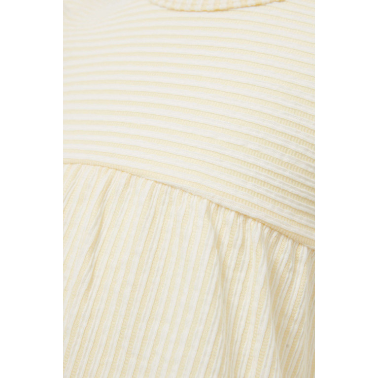 Name It - Striped Dress in Cotton-blend Neutral