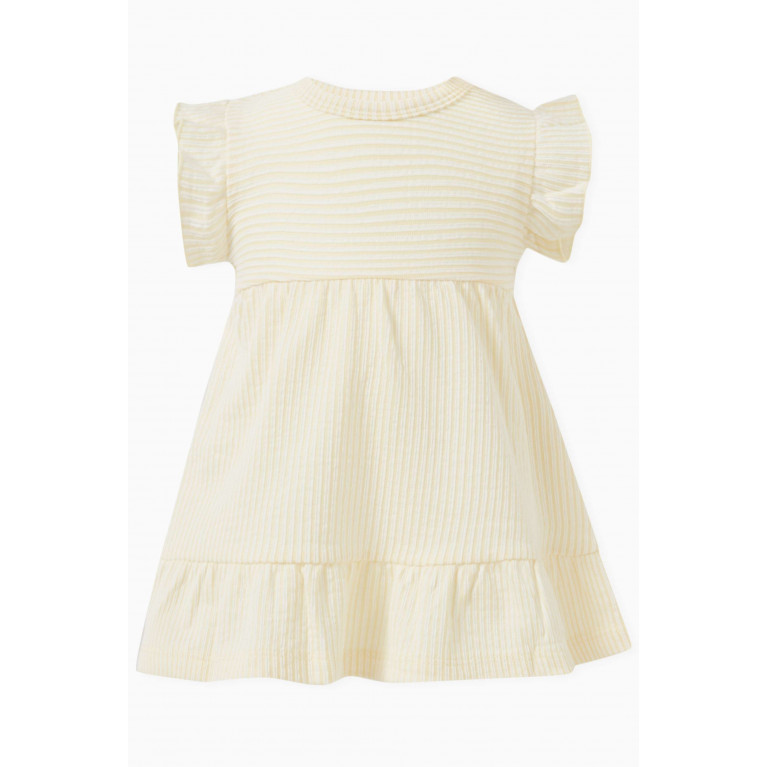 Name It - Striped Dress in Cotton-blend Neutral