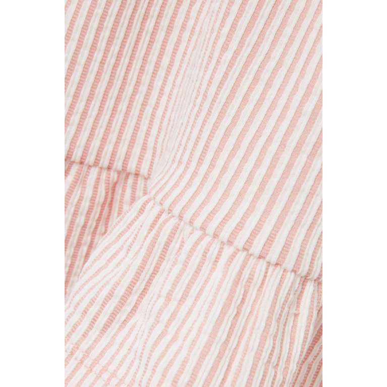 Name It - Striped Dress in Cotton-blend Pink