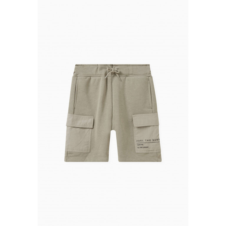 Name It - Flap-pocket Sweat Shorts in Cotton-blend
