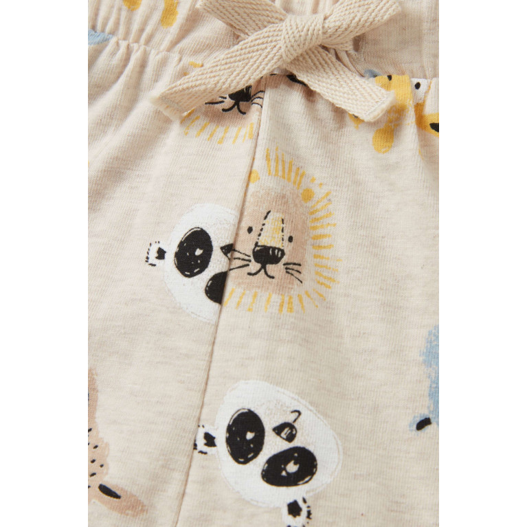 Name It - Animal-print Pyjama Pants in Cotton Neutral