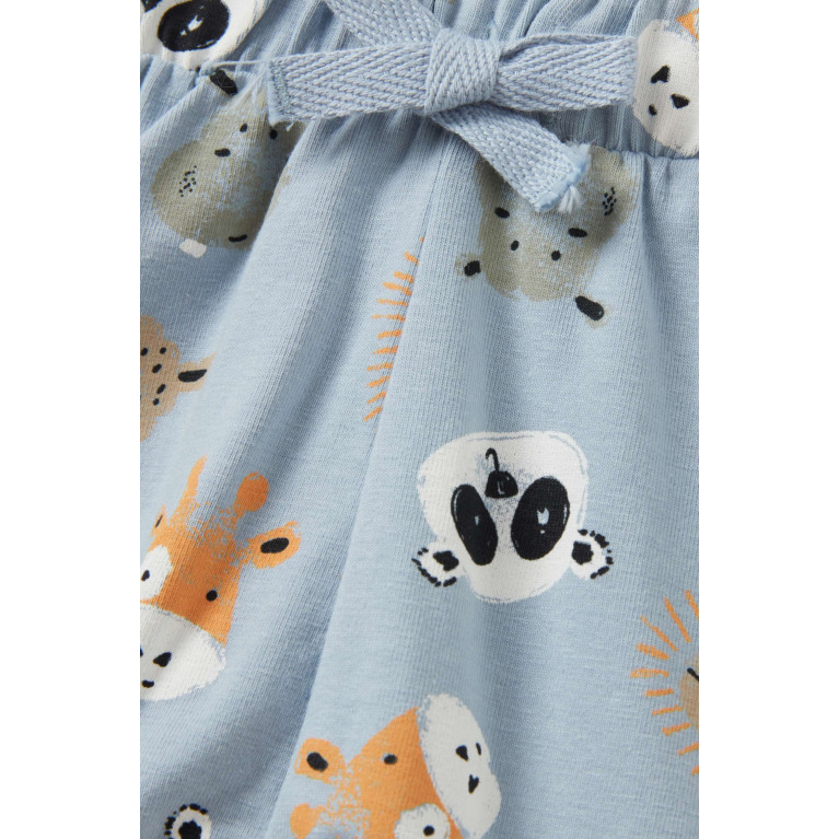 Name It - Animal-print Pyjama Pants in Cotton Blue