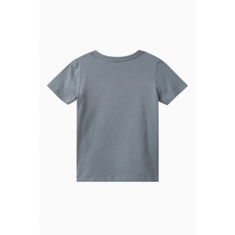 Name It - Graphic Print T-shirt in Organic Cotton Jersey Blue