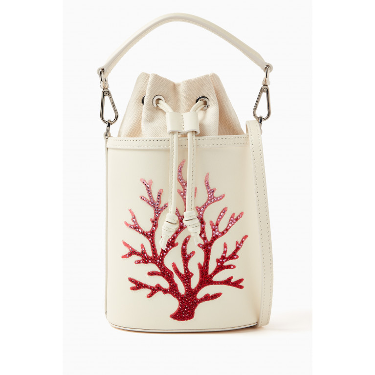 Marina Raphael - Micro Carina Embellished Bucket Bag in Leather