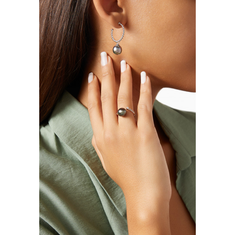 Robert Wan - Akila Pearl & Diamond Ring in 18kt White Gold