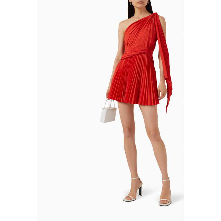 Acler - Luton One-shoulder Pleated Mini Dress
