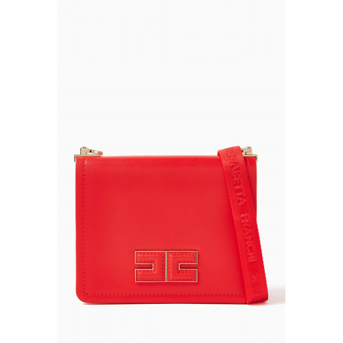 Elisabetta Franchi - Mini EF Chain Shoulder Bag in Faux Leather