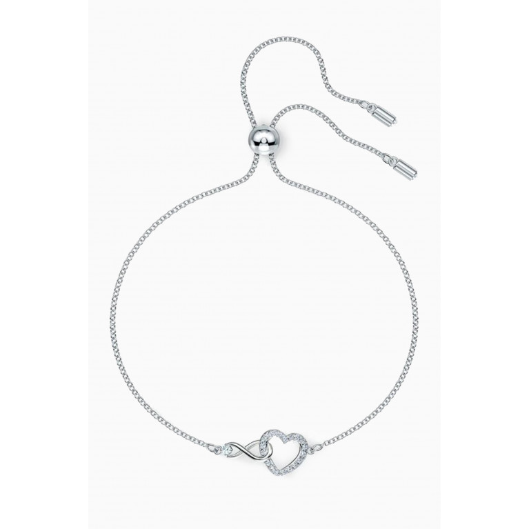 Swarovski - Swarovski Infinity Heart Bracelet in Rhodium-plated Metal