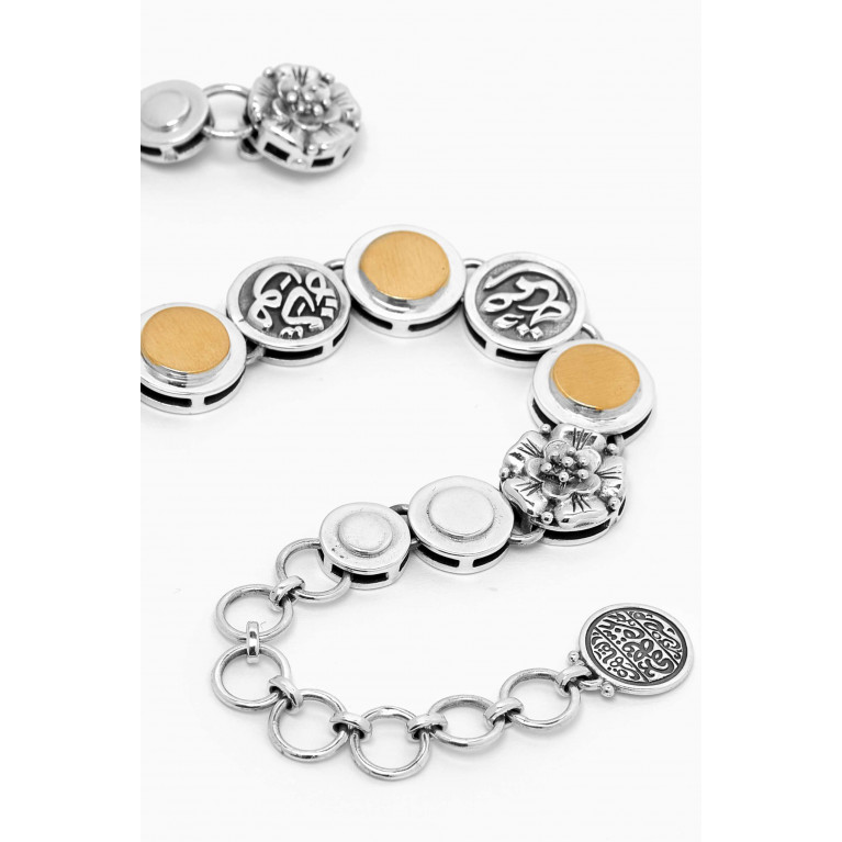 Azza Fahmy - Endearment Bracelet in 18kt Yellow Gold and Sterling Silver