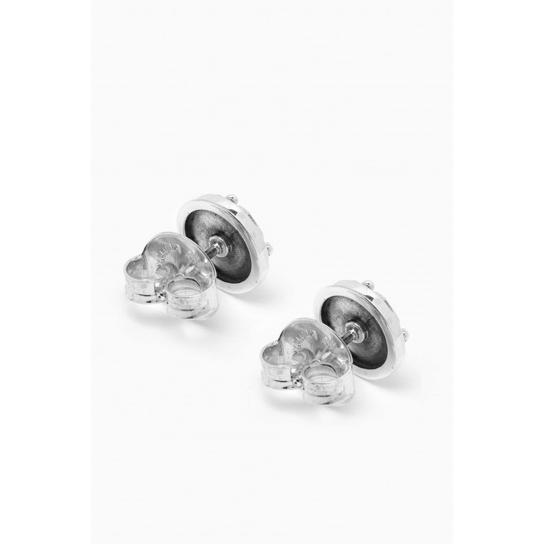 Azza Fahmy - Floral Stud Earrings in 18kt Yellow Gold and Sterling Silver