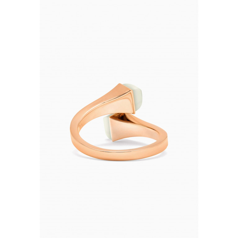 Marli - Cleo Diamond & Moonstone Midi Ring in 18kt Rose Gold