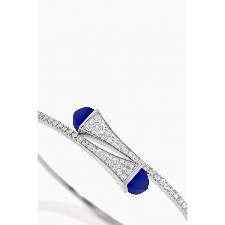 Marli - Cleo Diamond Slim Slip-on Bracelet in 18kt White Gold