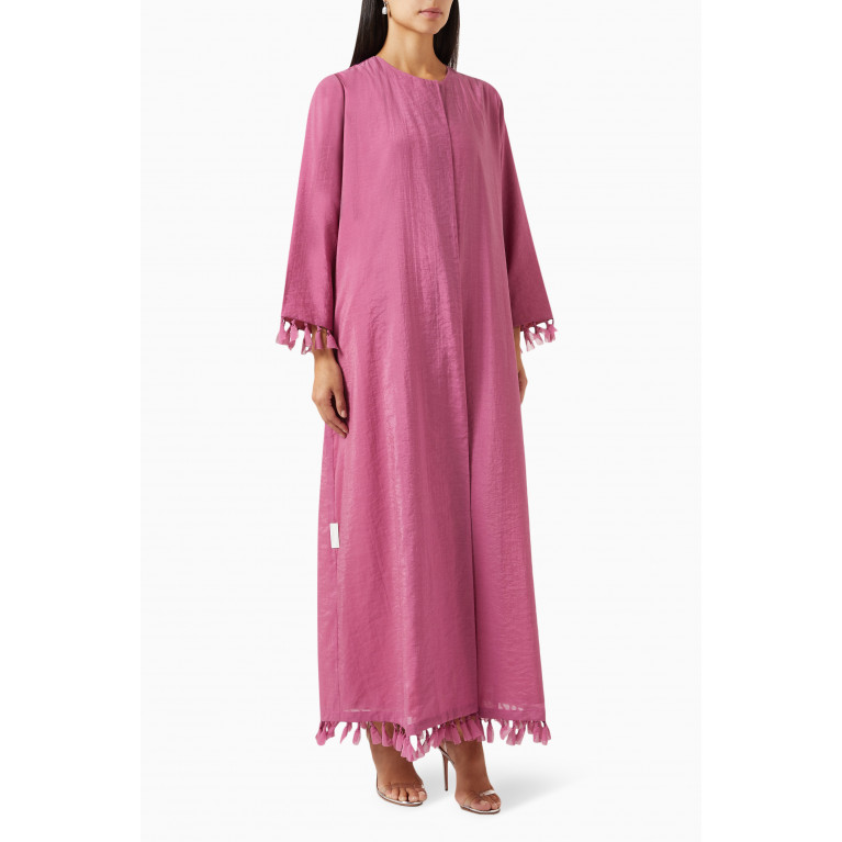 Hessa Falasi - Knotted Abaya in Cotton Organza