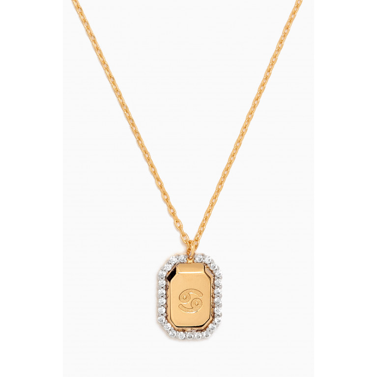 PDPAOLA - Cancer Necklace in Gold-plated Sterling Silver