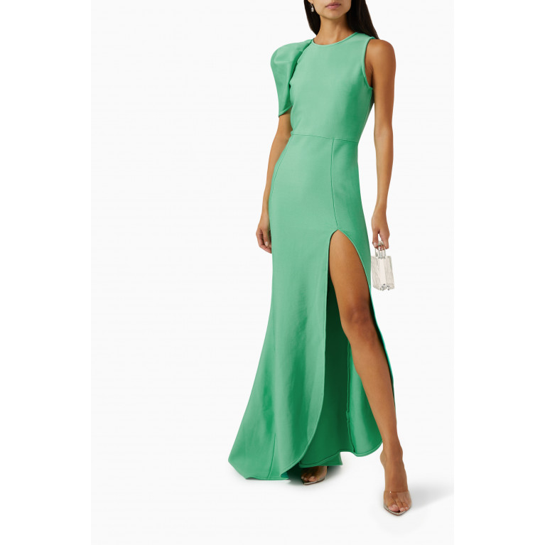 Elliatt - Hensely One-shoulder Maxi Dress Green