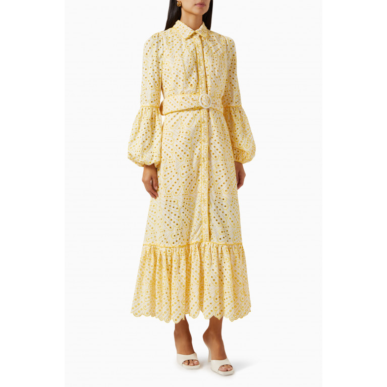 Elliatt - Fable Embroidered Shirt Dress in Cotton
