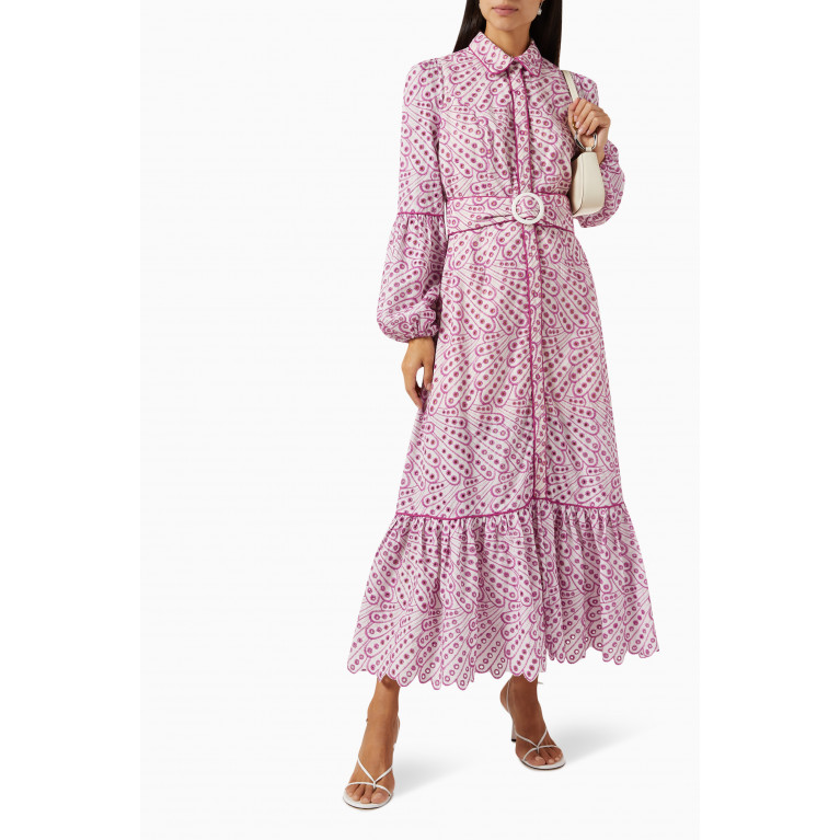 Elliatt - Fable Embroidered Shirt Dress in Cotton