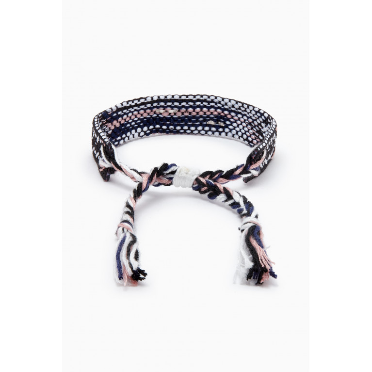 Bil Arabi - "Hob/ Love" Bracelet in Silver & Fabric