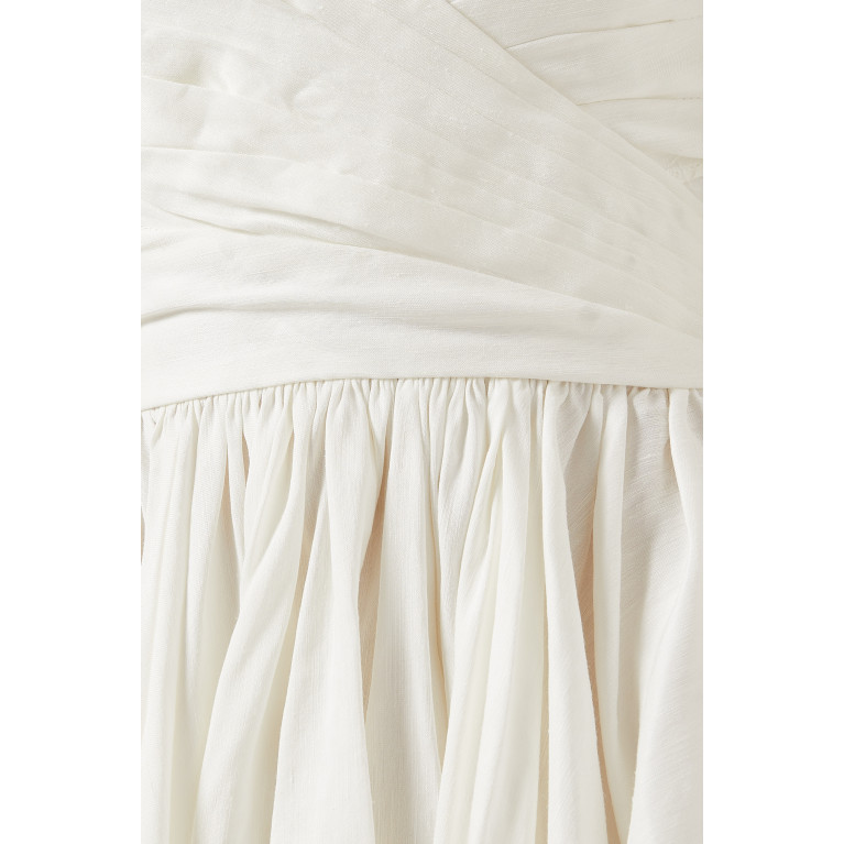 Aje - Zorina Sweetheart Mini Dress in Linen Blend