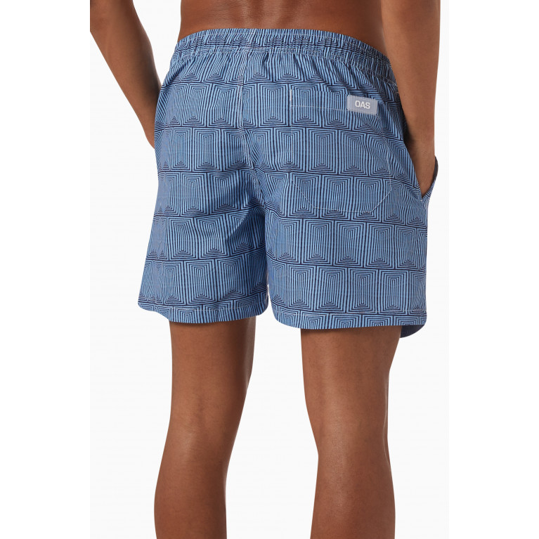 OAS - Frame Print Swim Shorts in Nylon