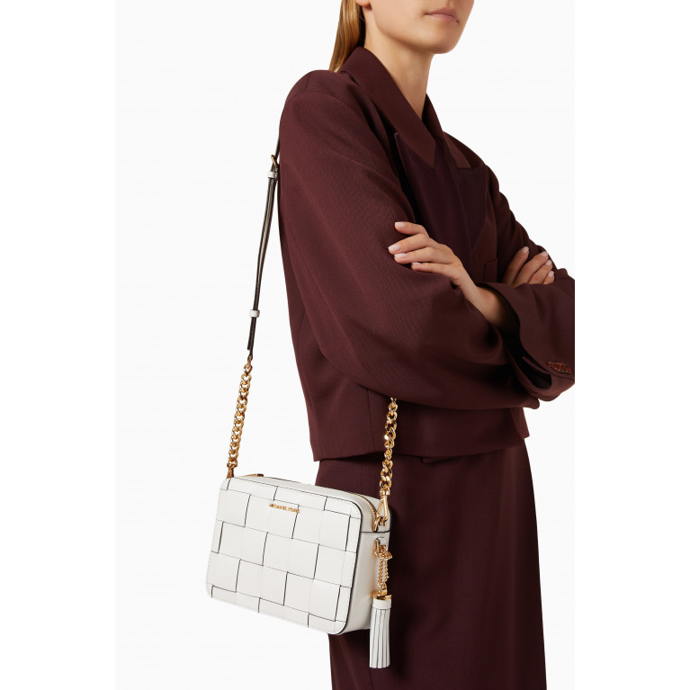 MICHAEL KORS - Medium Ginny Crossbody Bag in Woven Leather